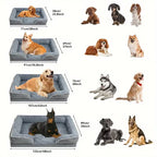 Plush Orthopedic Sofa Dog Bed with Removable Washable Cover