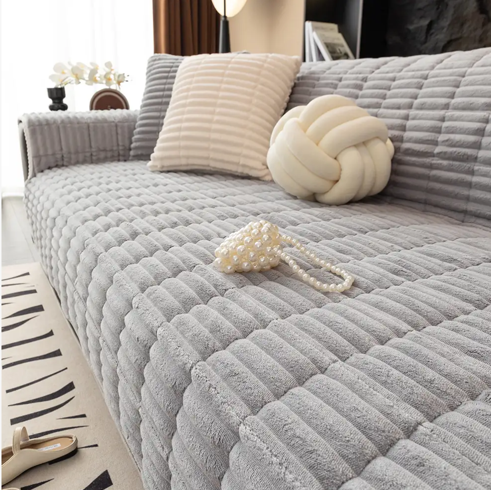 Waterproof, One-Piece, Comfortable Flannel Sofa Cover; Non-Slip Sofa Cover