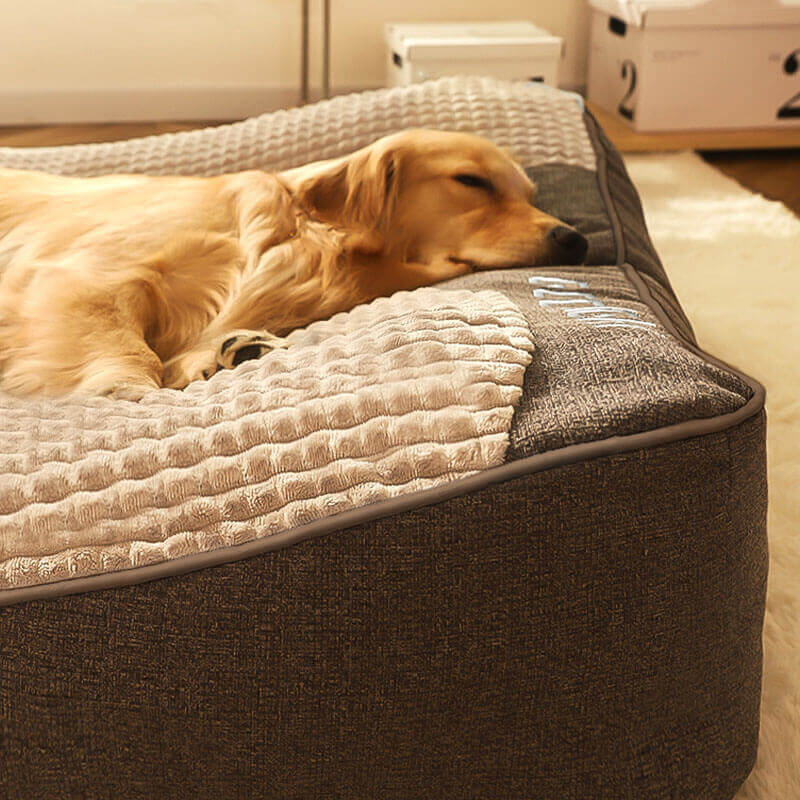 Soft, breathable, and washable pet bed suitable for large dogs—usable in all seasons.